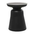 thumbnail image 1 of DecMode 15" x 19" Black Metal Accent Table with Bell Shaped Base, 1-Piece, 1 of 12