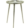 thumbnail image 1 of DecMode 15" x 21" Silver Aluminum Accent Table with Tray Top, 1-Piece, 1 of 7