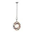 thumbnail image 1 of DecMode 15" x 25" Gray Metal Caged 1 Light Pendant with Link Style Chain, 1-Piece, 1 of 9