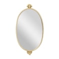 thumbnail image 1 of DecMode 15" x 29" Gold Oval Shaped Wall Mirror, 1 of 14