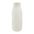 thumbnail image 1 of DecMode 16" Abstract Wavy Cream Ceramic Vase with Textured Speckled Detailing, 1 of 10