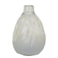 thumbnail image 1 of DecMode White Glass Handmade Blown Decorative Vase, 11" x 11" x 16", 1 of 7