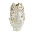 thumbnail image 1 of DecMode 17" Floral 3D Cream Ceramic Vase with Iridescent Glaze, 1 of 10