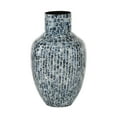 thumbnail image 1 of DecMode 16" Handmade Blue Mother of Pearl Shell Vase, 1 of 7
