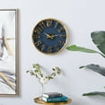 thumbnail image 1 of DecMode 16 In. Blue Coastal Wall Clock, 1 of 8