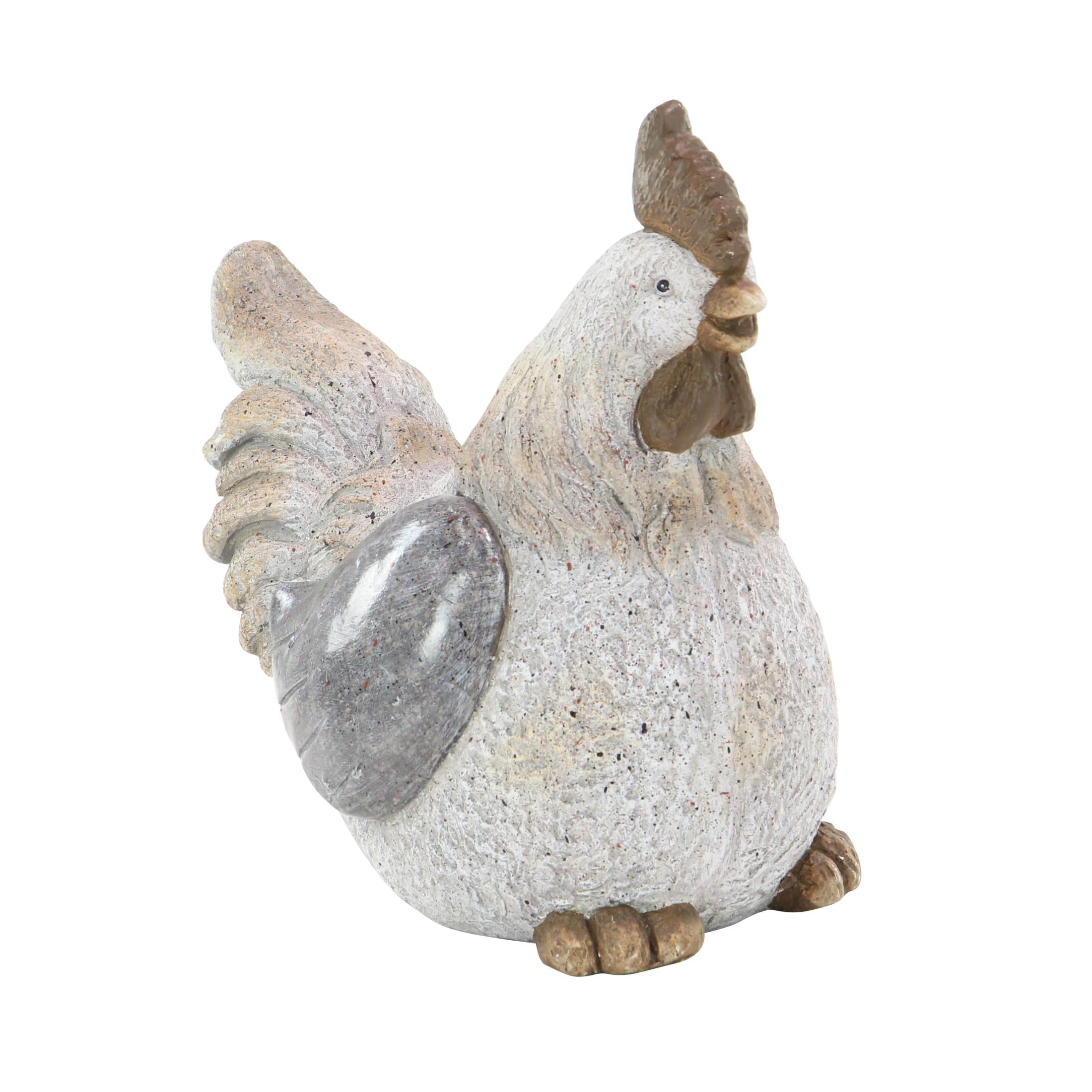 DecMode 16" Indoor Outdoor Chicken Garden Sculpture