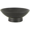 thumbnail image 1 of DecMode 16" Round Wide Black Ceramic Decorative Bowl with Elevated Base, 1 of 13