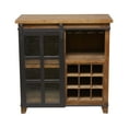 thumbnail image 1 of DecMode 16"W, 33"H Wood Industrial Standing Wine Rack, Brown, 1-Piece, 1 of 13