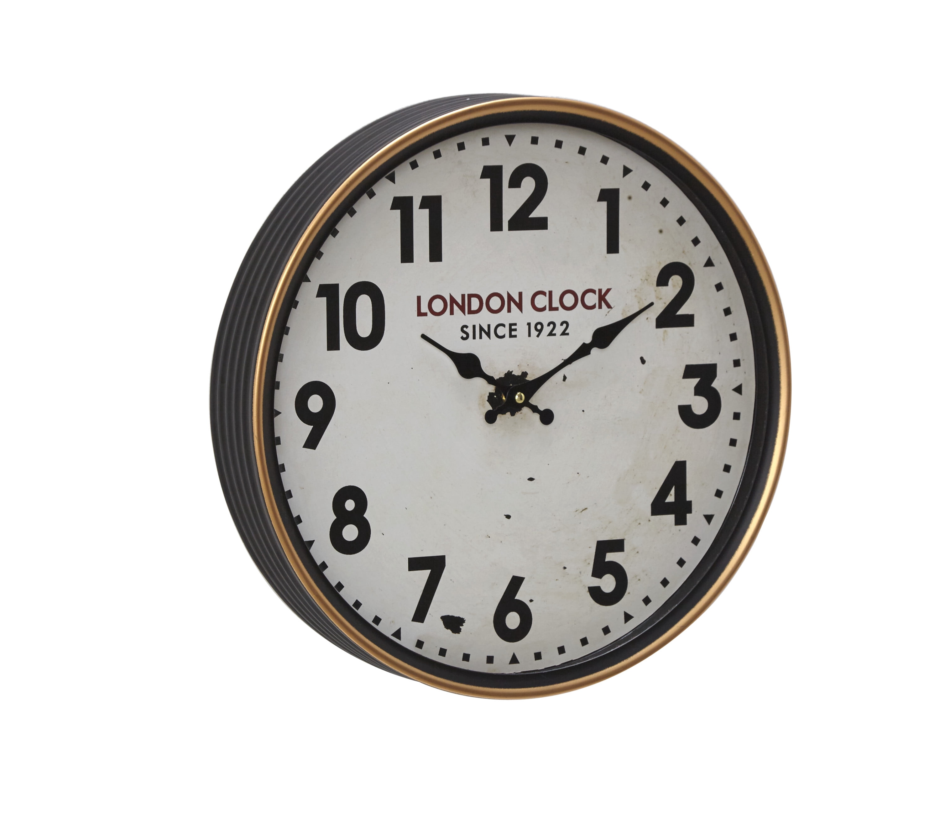 DecMode 16" White Metal Wall Clock
