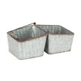 thumbnail image 1 of DecMode 16" x 15" Silver Metal Farmhouse Planter, 1 - Piece, 1 of 8