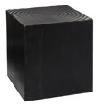 thumbnail image 1 of DecMode 16" x 19" Black Wood Intricately Carved Accent Table, 1-Piece, 1 of 11