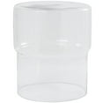 thumbnail image 1 of DecMode 16" x 19" Clear Glass Modern Accent Table, 1-Piece, 1 of 7