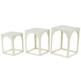 thumbnail image 1 of DecMode 16" x 21" White Metal Nested Accent Table with Arched Cutouts, 3-Pieces, 1 of 9
