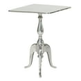 thumbnail image 1 of DecMode 16" x 22" Silver Aluminum Accent Table, 1-Piece, 1 of 10