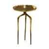 Actual Color: Gold Tray Inspired Top Solid Round 16" x 16" x 25"