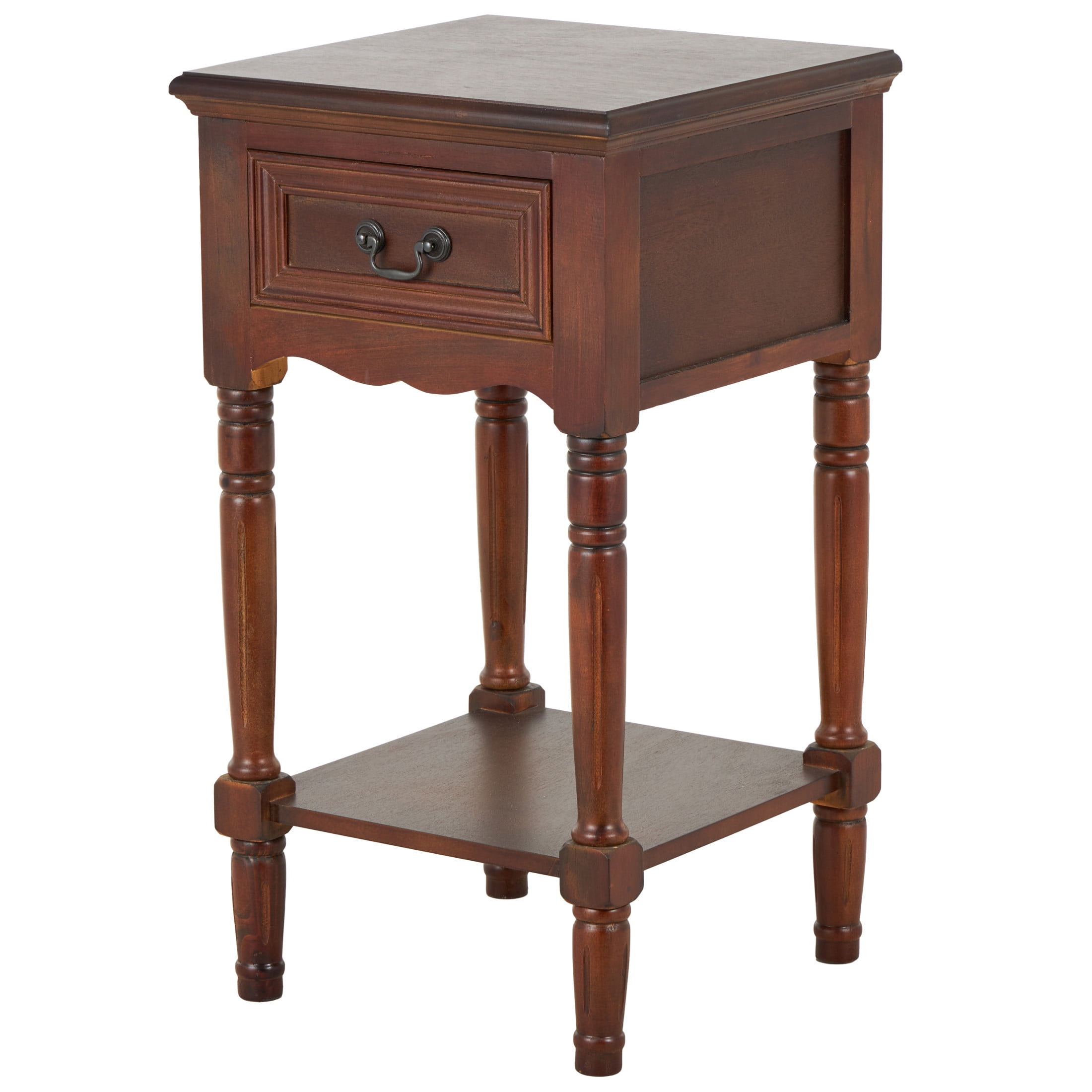 DecMode 16" x 29" Brown Wood 1 Drawer Accent Table, 1-Piece