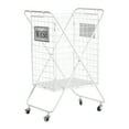 thumbnail image 1 of DecMode 16" x 33" White Metal Farmhouse Storage Basket, 1 - Piece, 1 of 14