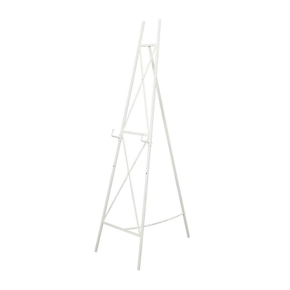 DecMode 16" x 54" White Metal Tall Adjustable Floor 2 Tier Easel, 1-Piece