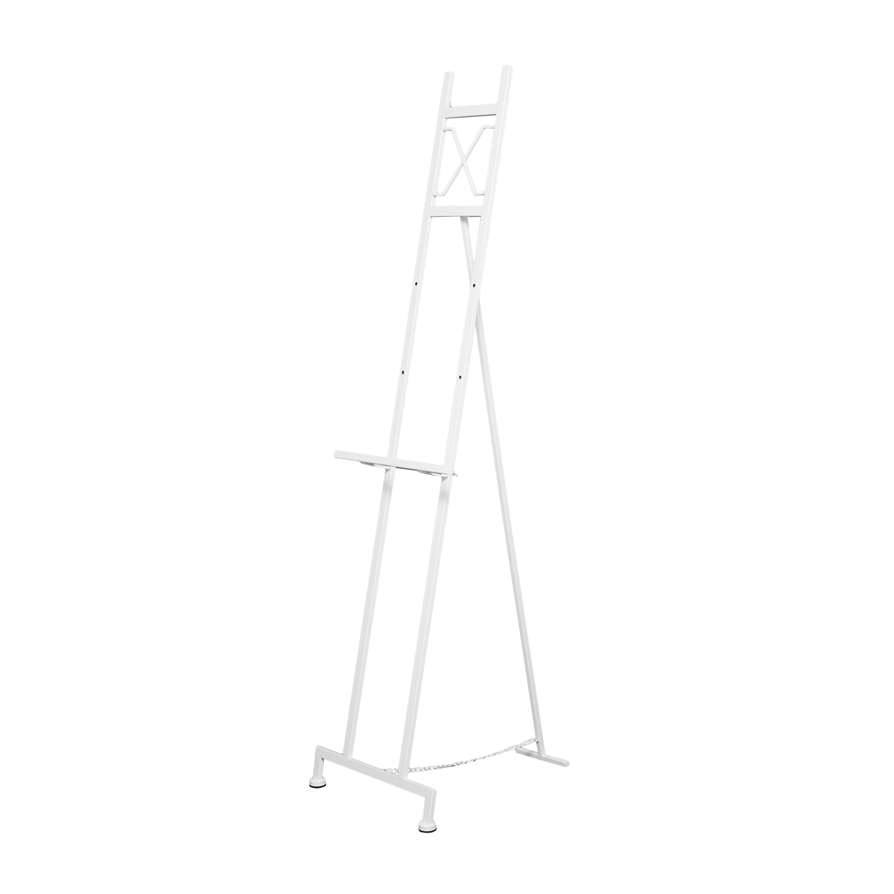 DecMode 16" x 57" White Metal Easel, 1Piece