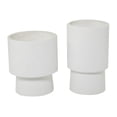 thumbnail image 1 of DecMode 17", 14"H White Magnesium Oxide Planter (2 Count), 1 of 9