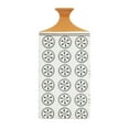 thumbnail image 1 of DecMode 17" Floral White Ceramic Vase with Orange Tops, 1 of 9