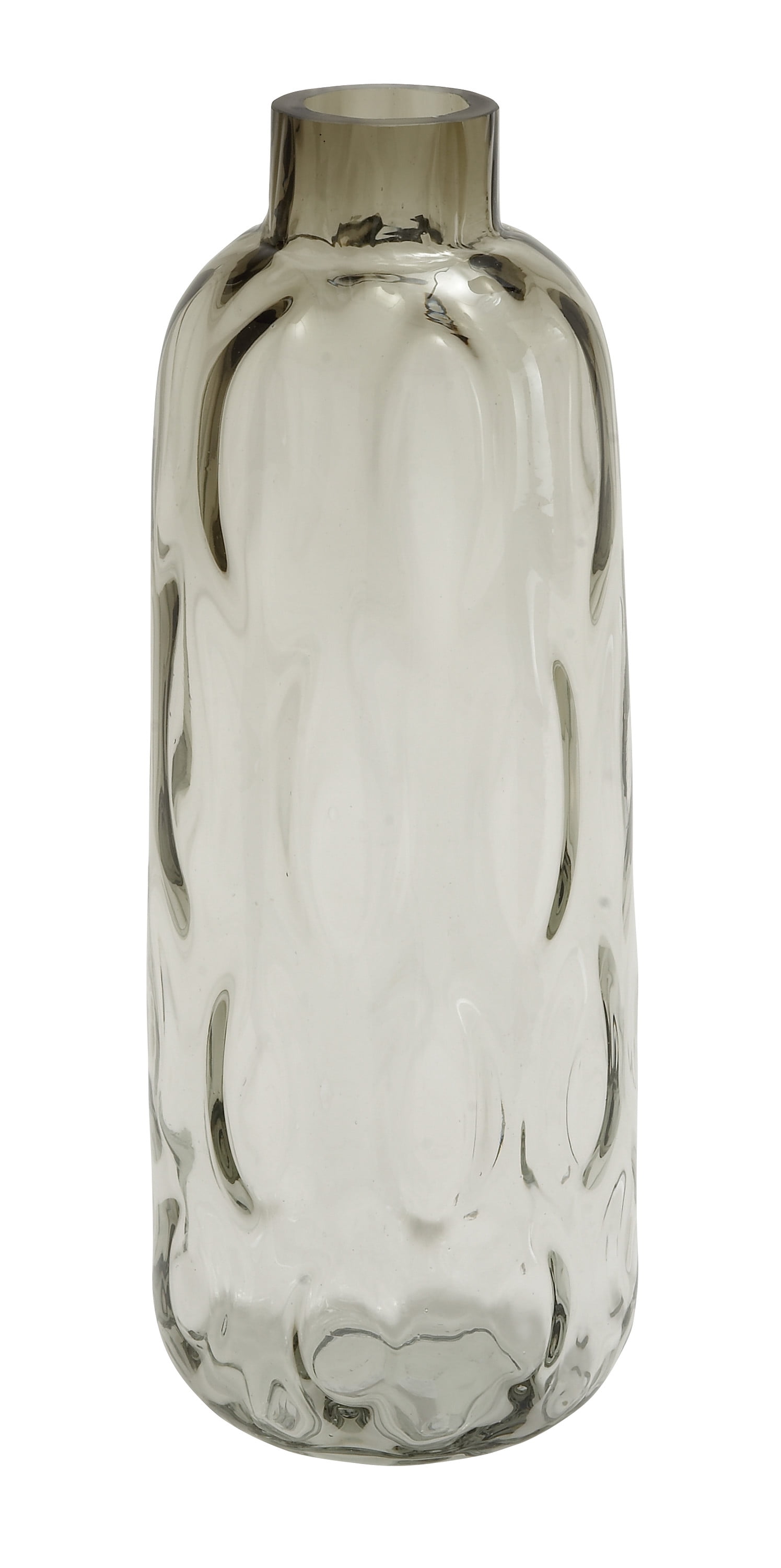 Coastal Grey Tinted Glass Cylinder Vase for Relaxed Interiors