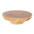 thumbnail image 1 of DecMode 17" Handmade Round Brown Wood Decorative Bowl with Elevated Base, 1 of 9