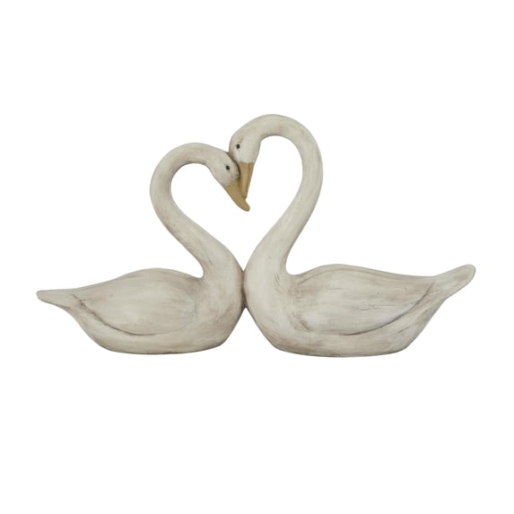 DecMode 17" Indoor Outdoor Swan Garden Sculpture