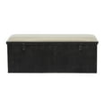 thumbnail image 1 of DecMode 17"W, 19"H Metal Farmhouse Storage Bench, Black, 1-Piece, 1 of 13