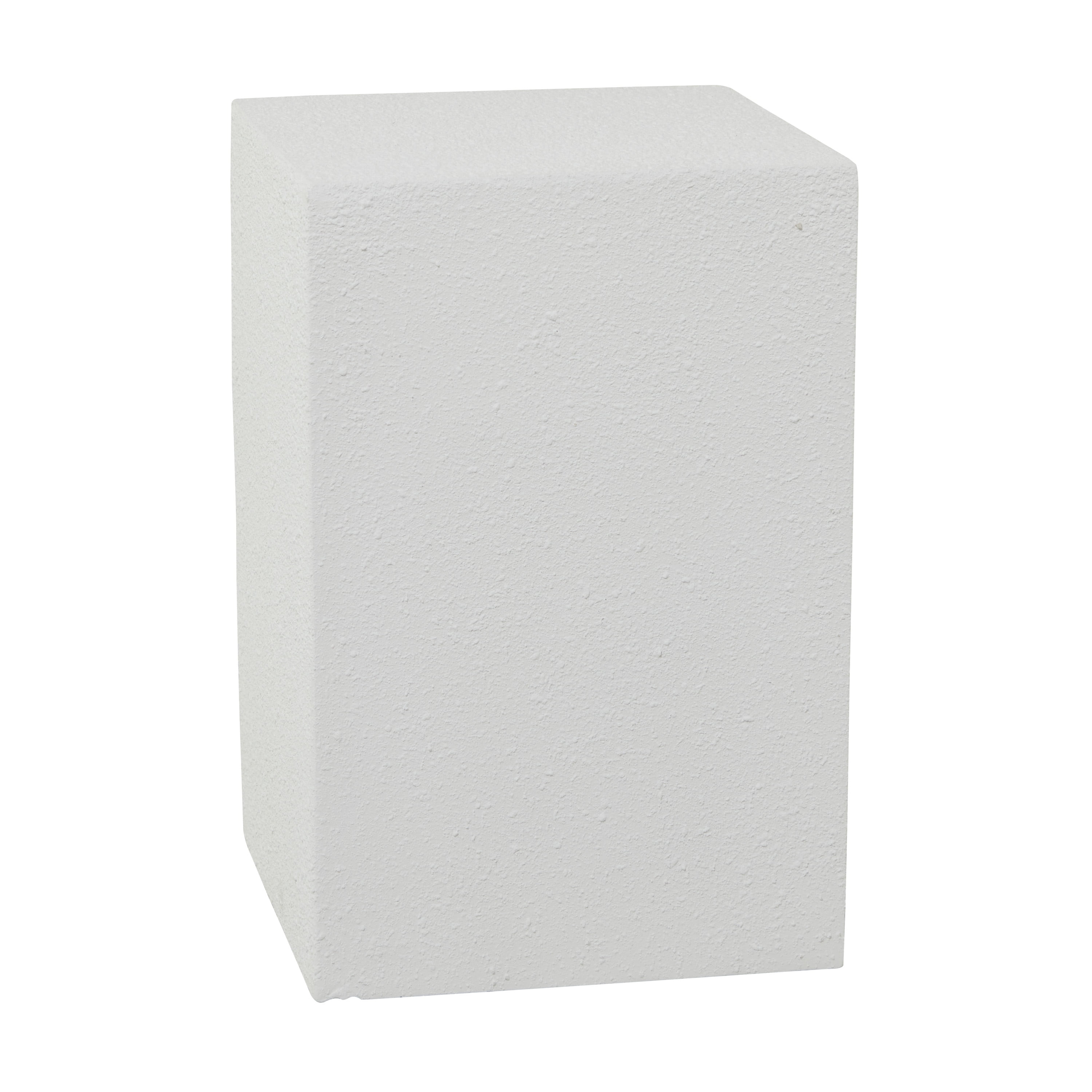 DecMode 17"W, 24"H Magnesium oxide Contemporary Stool, White, 1-Piece