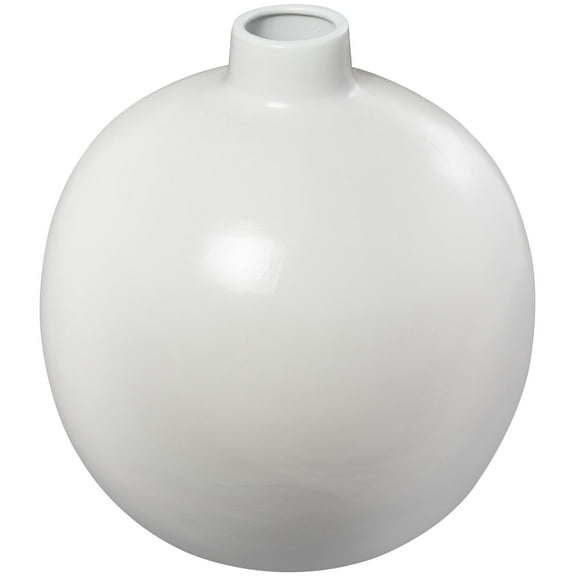 DecMode 17" Matte White Ceramic Vase