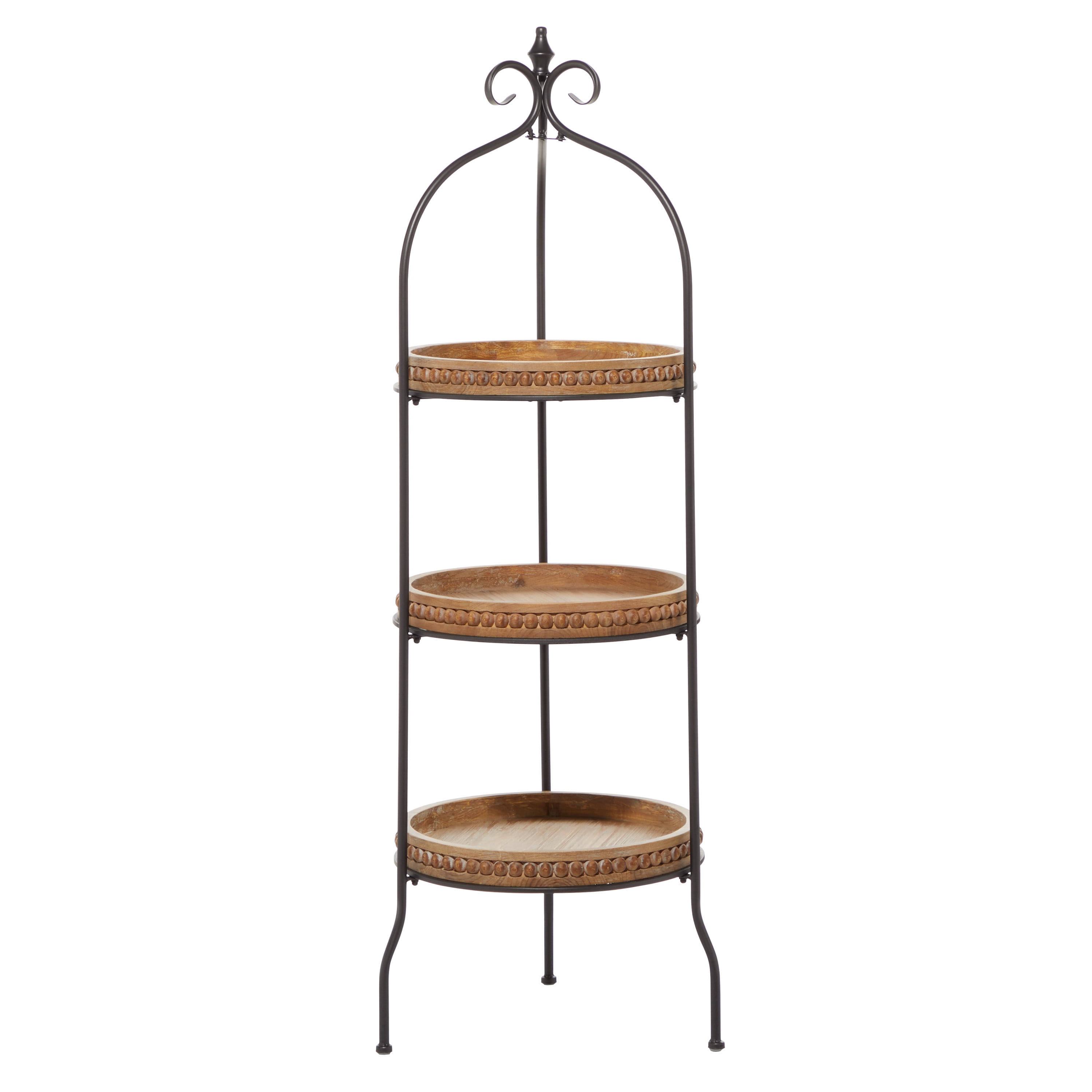 https://i5.walmartimages.com/seo/DecMode-17-x-51-Brown-Metal-Arched-Beaded-3-Tier-Shelving-Unit-with-Scroll-Top-1-Piece_c8e40742-ccae-4888-ae06-70ac0ef4c526.b6f6cc3a8f3a8c27218b108d48e8fac8.jpeg