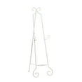thumbnail image 1 of DecMode 17" x 52" White Metal Tall Adjustable Floor 3 Tier Scroll Easel, 1-Piece, 1 of 14