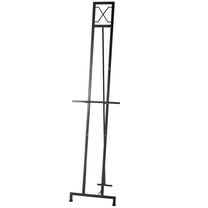 DecMode 17" x 70" Black Metal Wall Hanging Decorative 3 Tier Geometric Easel, 1-Piece