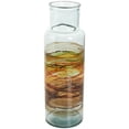 thumbnail image 1 of DecMode 18" Abstract Recycled Glass Vase with Swirled Colored Glass Bands, 1 of 10