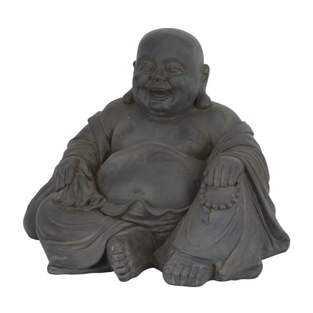 DecMode 18" Indoor Outdoor Meditating Buddha Garden Sculpture