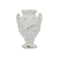 thumbnail image 1 of DecMode 18" Abstract Indoor Outdoor White Fiberglass Vase, 1 of 9