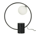 thumbnail image 1 of DecMode 18" Round Black Table Lamp with White Glass Shade, 1 of 10