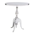 thumbnail image 1 of DecMode 18" x 22" Silver Aluminum Metal Small Accent Table with Scroll Legs, 1-Piece, 1 of 8