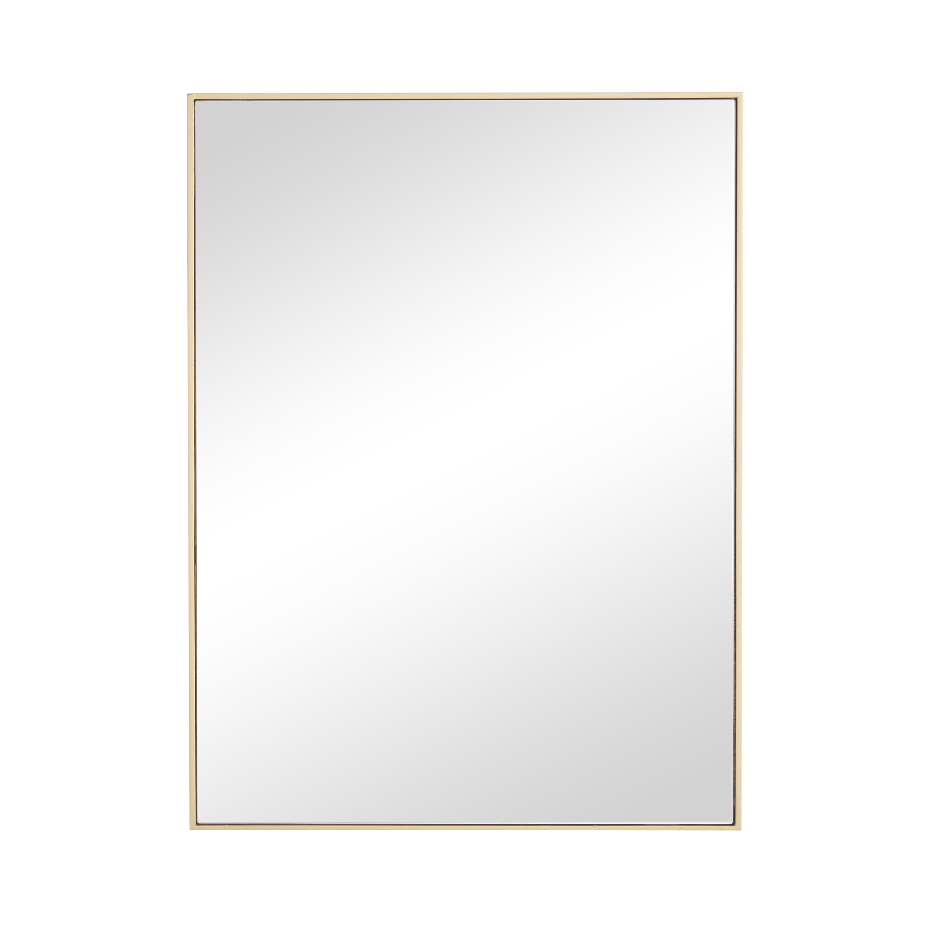 DecMode 18" x 24" Gold Wall Mirror with Thin Frame