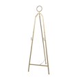 thumbnail image 1 of DecMode 18" x 52" Gold Metal Tall Adjustable Floor 3 Tier Easel with Circular Ring Top, 1-Piece, 1 of 9