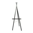 thumbnail image 1 of DecMode 18" x 56" Black Metal Tall Adjustable Floor 2 Tier Easel, 1-Piece, 1 of 9