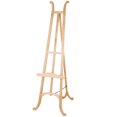 thumbnail image 1 of DecMode 18" x 67" Light Brown Wood Handmade Tall Floor Easel with Foldable Stand, 1-Piece, 1 of 10
