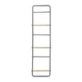 thumbnail image 1 of DecMode 18" x 70" Black Metal Wall Mounted 6 Rung Ladder, 1-Piece, 1 of 7