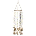 thumbnail image 1 of DecMode 19" Gold Metal Moon Windchime with Glass Beads and Cone Bells, 1 of 8