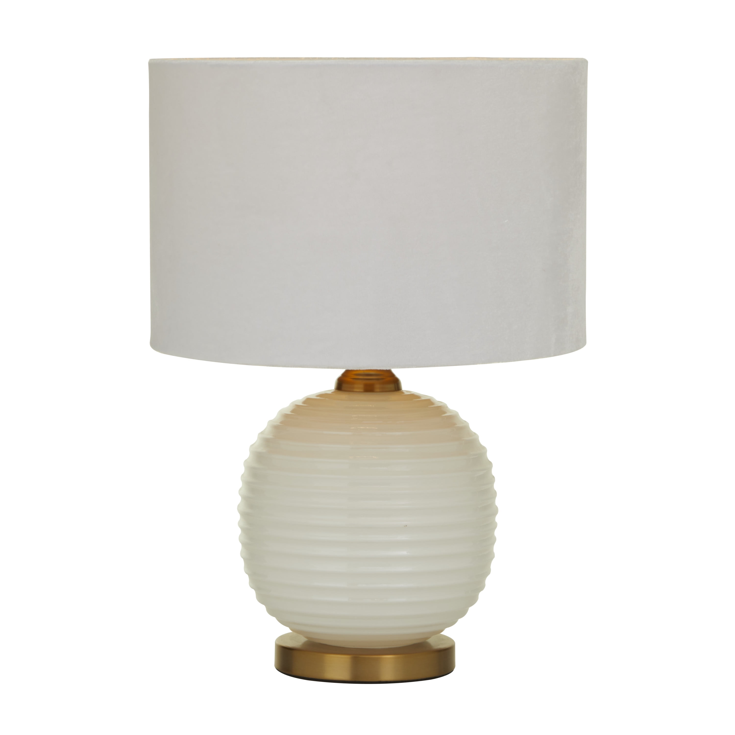 DecMode 19 Ribbed White Table Lamp - Modern Style - Walmart.com