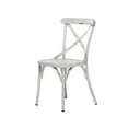 thumbnail image 1 of DecMode 19"W, 35"H Metal Farmhouse Outdoor Dining Chair, White, 2-Piece, 1 of 10