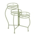 thumbnail image 1 of DecMode 19" x 18" x 21" 3 Tier Green Metal Starburst Plantstand, 1 of 9