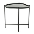 thumbnail image 1 of DecMode 19" x 21" Black Metal Abstract Wavy Accent Table with X-Shaped Base, 1-Piece, 1 of 10