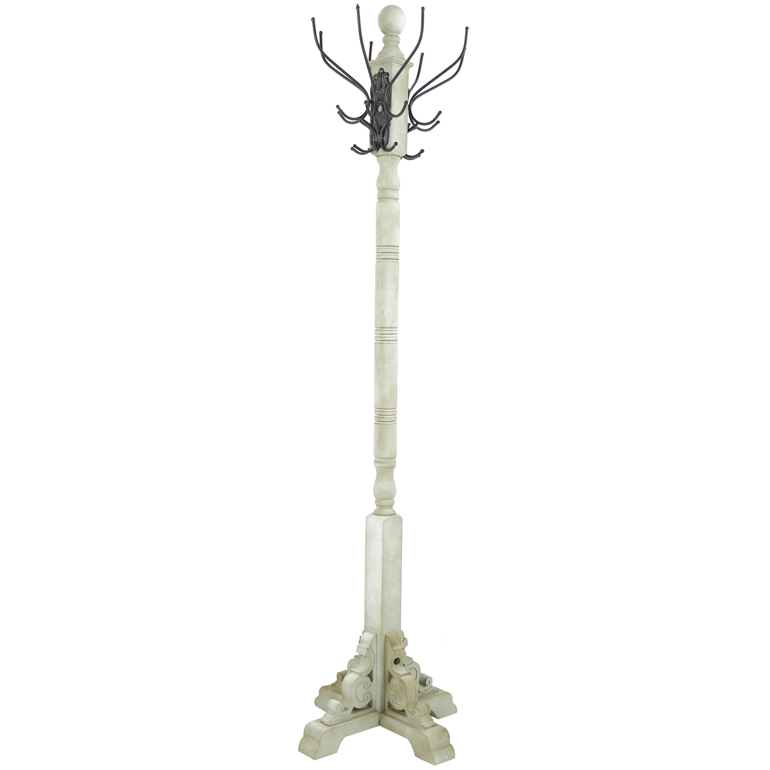 Rustic Freestanding Coat Rack Gray - Olivia & May: Hat Stand, No Assembly Required